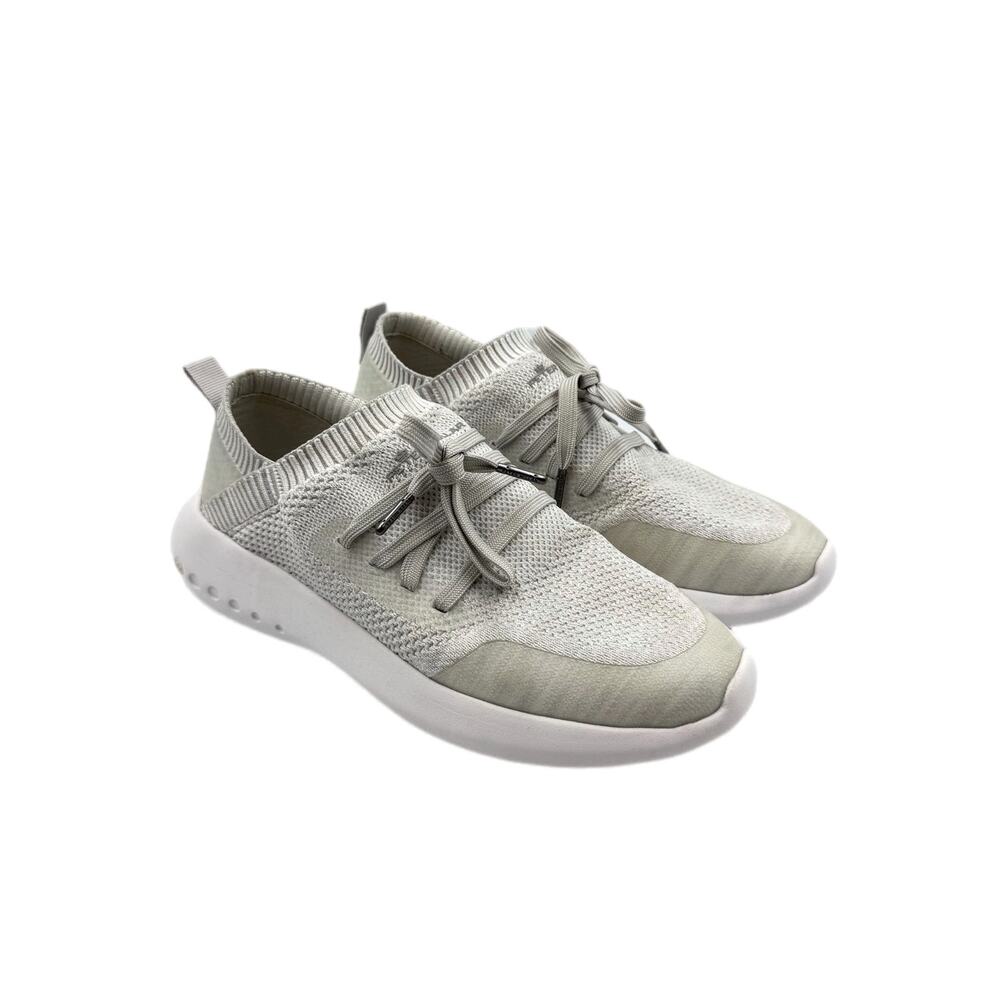 Peter Millar Hyperlight Glide Shoes Womens 7 Gray Knit Lace Up Athletic Sneakers